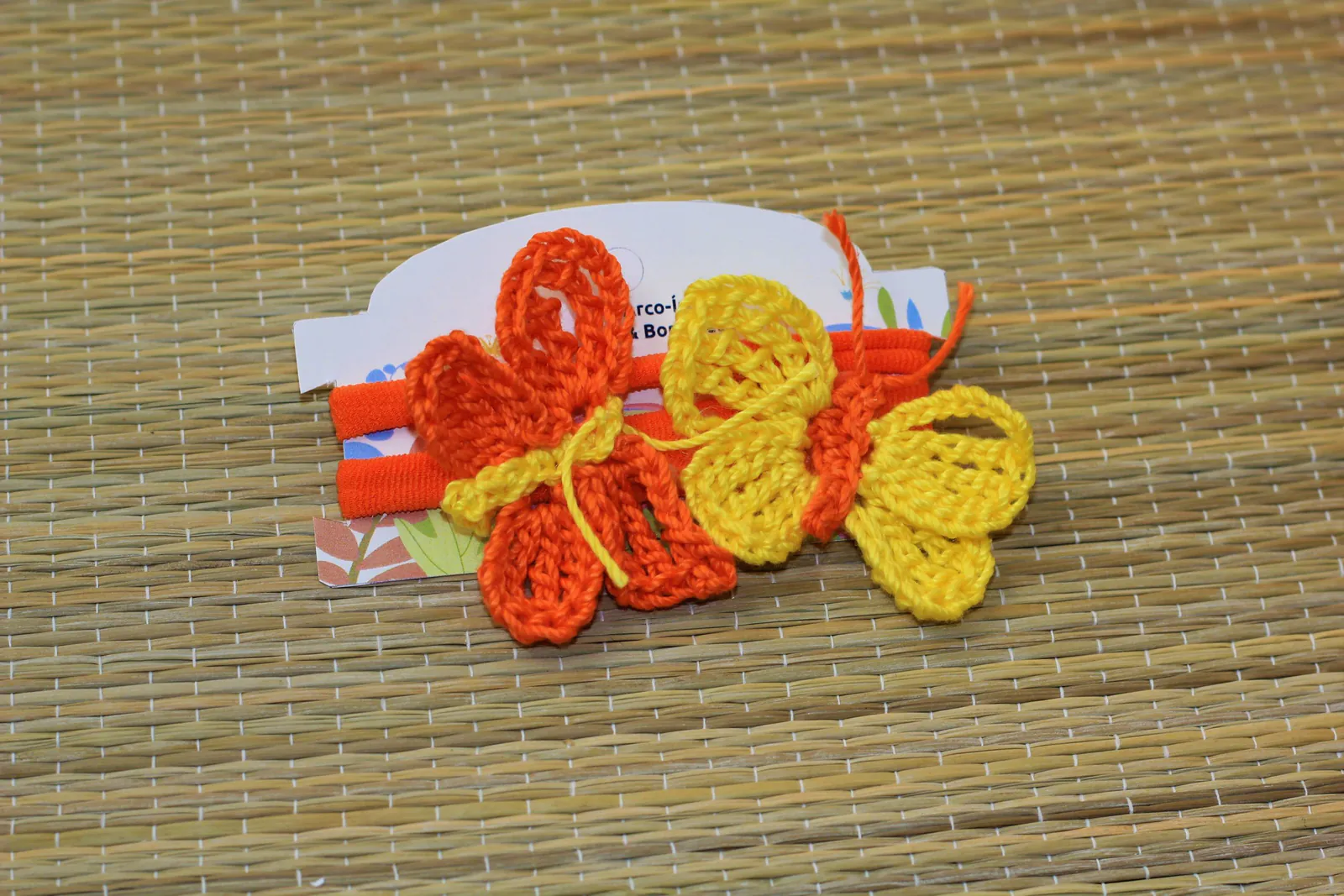 Fita em nylon com aplique em crochê — Arco-Íris & Borboletas (foto 5)